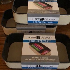 Set of 3 stackable section trays-Brand new